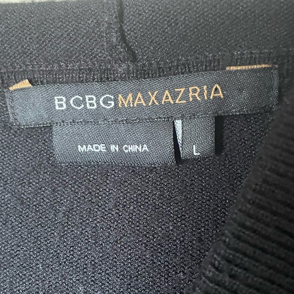 BCBGMaxAzria Soft Black Bedazzled Sequins Zip-Up Hoodie BCBG Y2K Size Large - Picture 6 of 13
